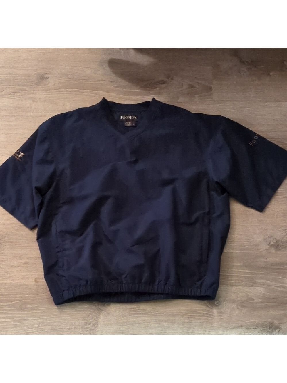 Footjoy Vintage Blue Short Sleeve Golf Pullover Size Large
